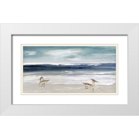 Sandpiper Bay White Modern Wood Framed Art Print with Double Matting by Swatland, Sally