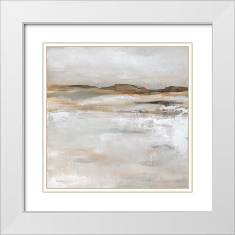 Desert Floor White Modern Wood Framed Art Print with Double Matting by Robinson, Carol