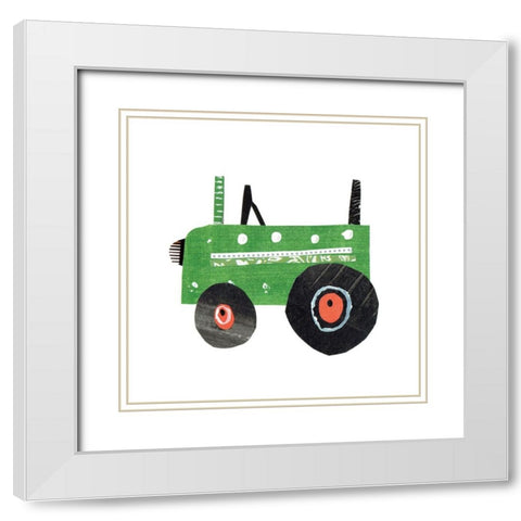 Tractor I White Modern Wood Framed Art Print with Double Matting by Pope, Katherine and Elizabeth
