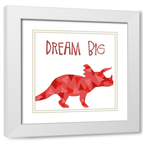Dream Big White Modern Wood Framed Art Print with Double Matting by Santiago, Daniela