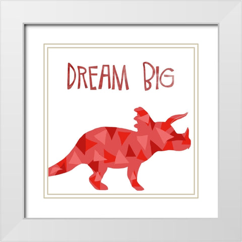 Dream Big White Modern Wood Framed Art Print with Double Matting by Santiago, Daniela