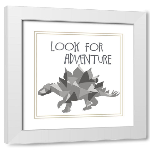 Look for Adventure White Modern Wood Framed Art Print with Double Matting by Santiago, Daniela