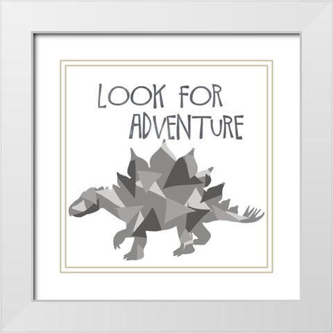 Look for Adventure White Modern Wood Framed Art Print with Double Matting by Santiago, Daniela