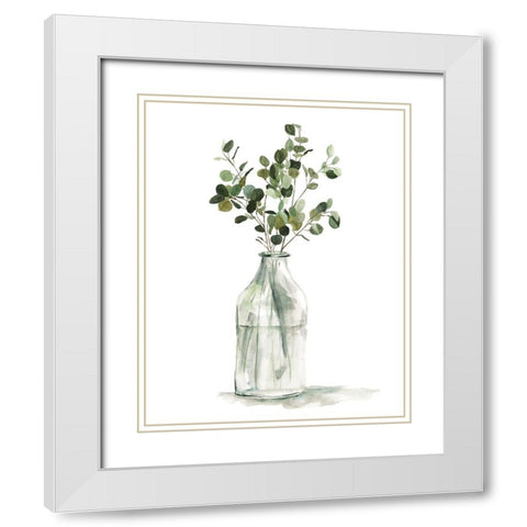 Botanical Arrangement II White Modern Wood Framed Art Print with Double Matting by Robinson, Carol