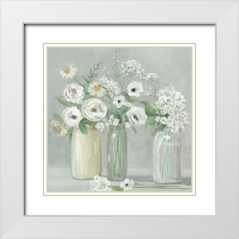 Meadow Beauties White Modern Wood Framed Art Print with Double Matting by Swatland, Sally