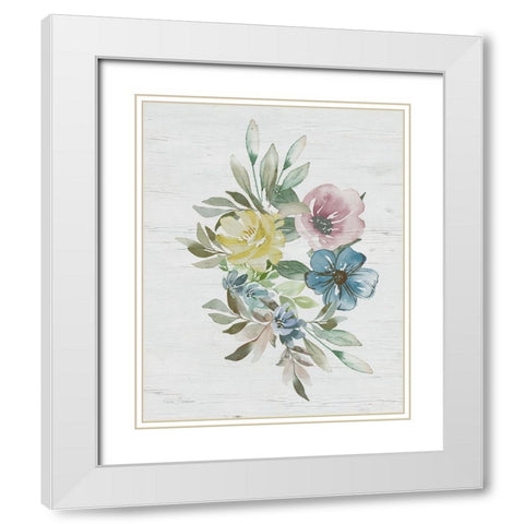 Spring Meadow Arrangement II White Modern Wood Framed Art Print with Double Matting by Brockmon, Kristen