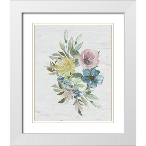 Spring Meadow Arrangement II White Modern Wood Framed Art Print with Double Matting by Brockmon, Kristen