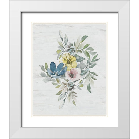 Spring Meadow Arrangement I White Modern Wood Framed Art Print with Double Matting by Brockmon, Kristen