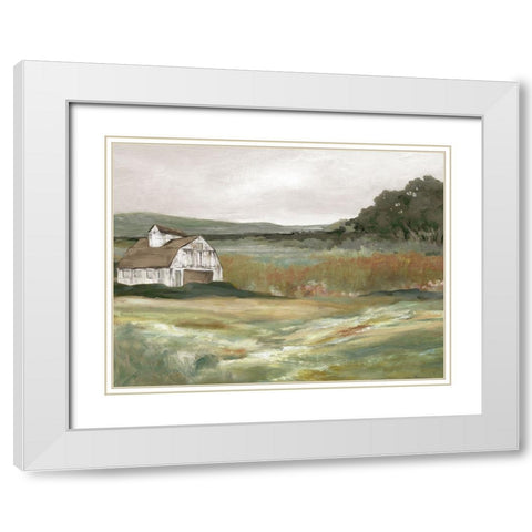 Afteroon on the Farm White Modern Wood Framed Art Print with Double Matting by Robinson, Carol