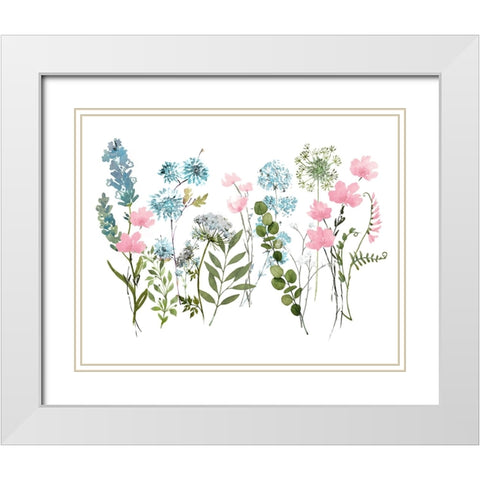 Spring Meadow White Modern Wood Framed Art Print with Double Matting by Knutsen, Conrad