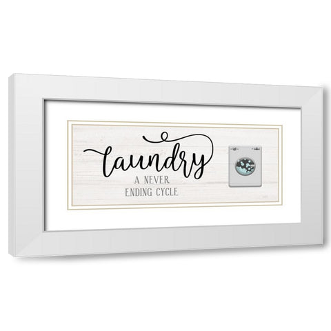 Never Ending Laundry White Modern Wood Framed Art Print with Double Matting by Carpentieri, Natalie