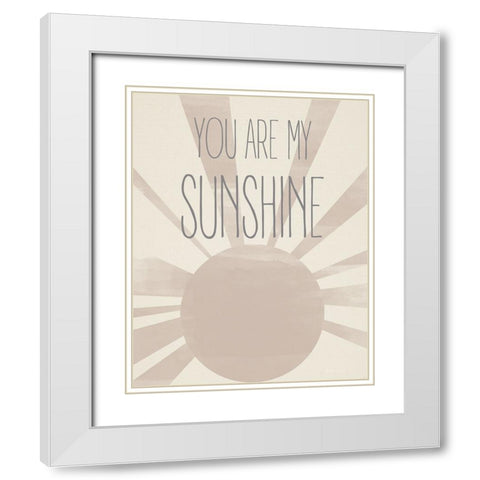 Sunshine White Modern Wood Framed Art Print with Double Matting by Santiago, Daniela