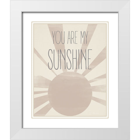 Sunshine White Modern Wood Framed Art Print with Double Matting by Santiago, Daniela