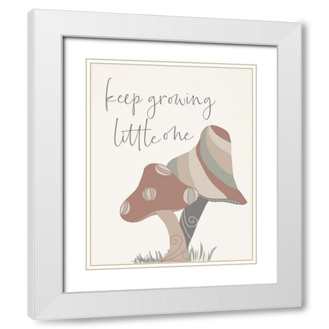 Keep Growing White Modern Wood Framed Art Print with Double Matting by Santiago, Daniela