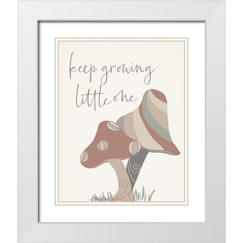Keep Growing White Modern Wood Framed Art Print with Double Matting by Santiago, Daniela