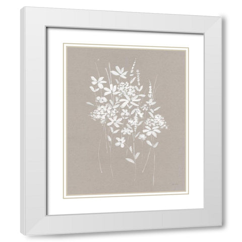 Delicate Botanicals I White Modern Wood Framed Art Print with Double Matting by Swatland, Sally