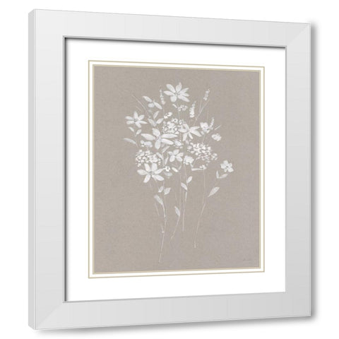 Delicate Botanicals II White Modern Wood Framed Art Print with Double Matting by Swatland, Sally