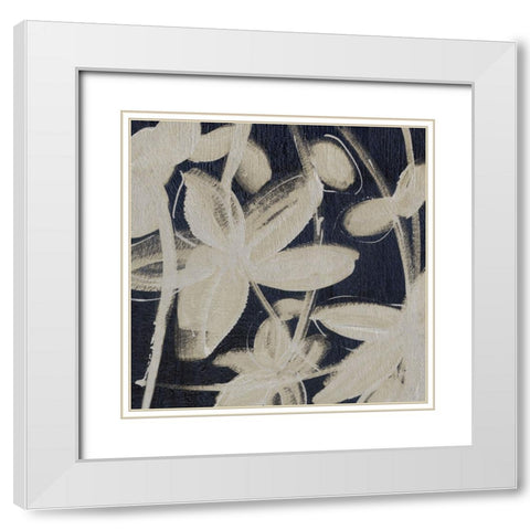 Midnight Summer Garden II White Modern Wood Framed Art Print with Double Matting by Jill, Susan