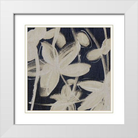 Midnight Summer Garden II White Modern Wood Framed Art Print with Double Matting by Jill, Susan