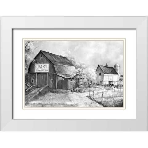 Day at the Farm White Modern Wood Framed Art Print with Double Matting by Manning, Ruane