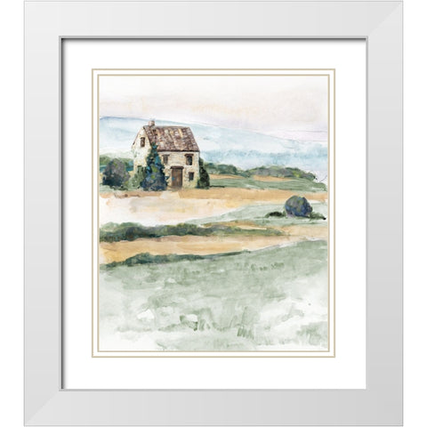 On the Countryside I White Modern Wood Framed Art Print with Double Matting by Swatland, Sally