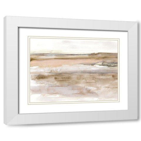 Sunset Bay White Modern Wood Framed Art Print with Double Matting by Swatland, Sally