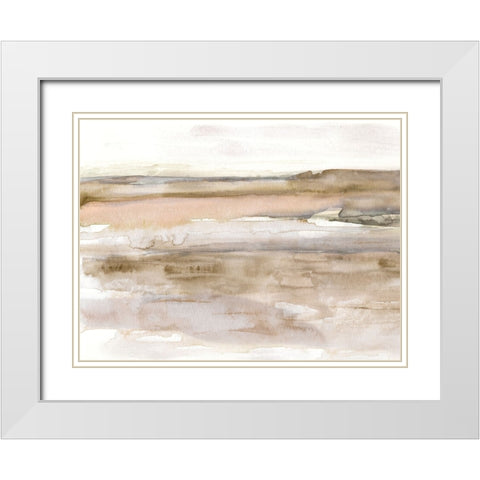 Sunset Bay White Modern Wood Framed Art Print with Double Matting by Swatland, Sally