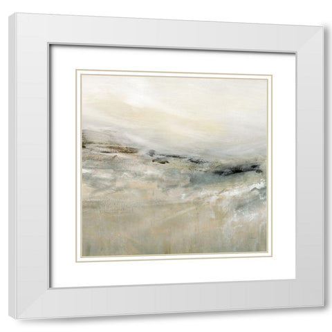 Windswept White Modern Wood Framed Art Print with Double Matting by Robinson, Carol