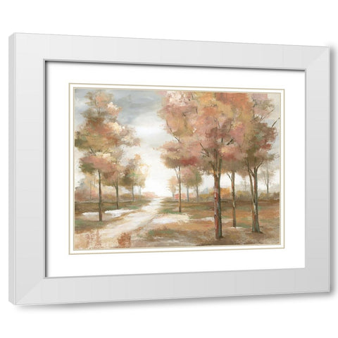 Pastel Park White Modern Wood Framed Art Print with Double Matting by Nan