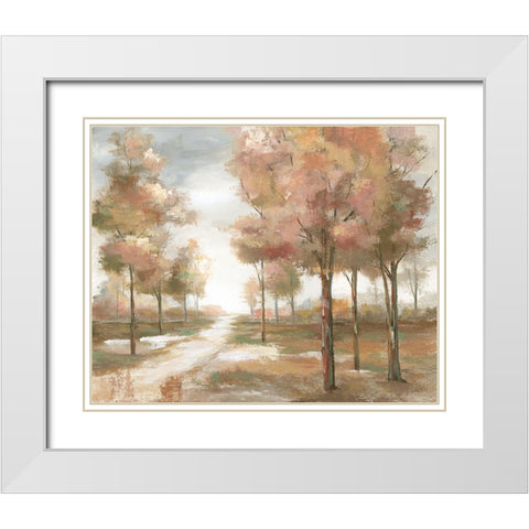 Pastel Park White Modern Wood Framed Art Print with Double Matting by Nan