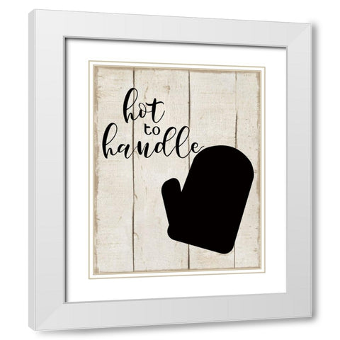 Hot To Handle White Modern Wood Framed Art Print with Double Matting by CAD Designs