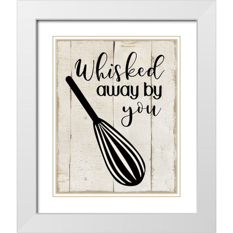 Whisked Away White Modern Wood Framed Art Print with Double Matting by CAD Designs