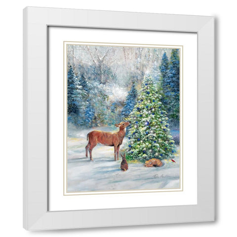 Winter Gathering White Modern Wood Framed Art Print with Double Matting by Manning, Ruane