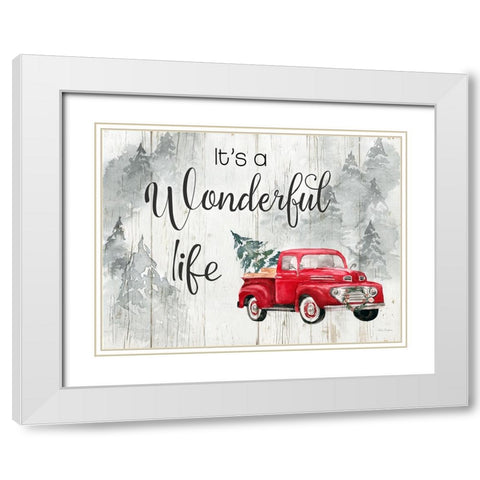 Wonderful Life White Modern Wood Framed Art Print with Double Matting by Brockmon, Kristen