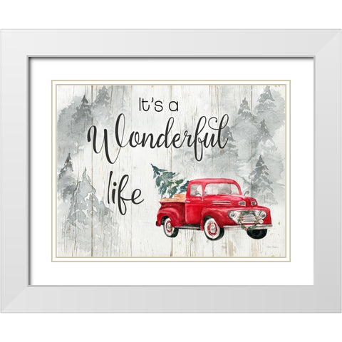Wonderful Life White Modern Wood Framed Art Print with Double Matting by Brockmon, Kristen