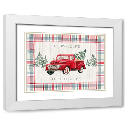 Simple Life White Modern Wood Framed Art Print with Double Matting by Brockmon, Kristen