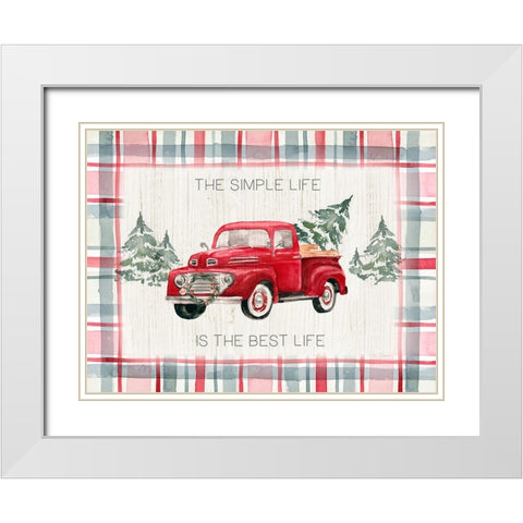 Simple Life White Modern Wood Framed Art Print with Double Matting by Brockmon, Kristen