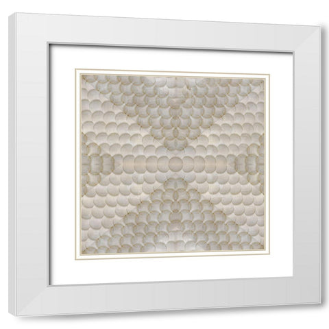 Circles and Shadows White Modern Wood Framed Art Print with Double Matting by Jill, Susan