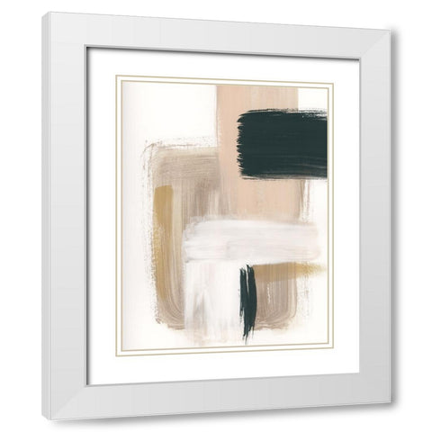 Marble Block Symmetry I White Modern Wood Framed Art Print with Double Matting by Chang, Stella