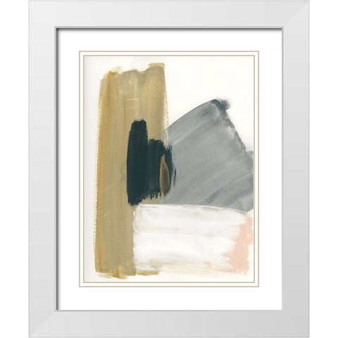Marble Block Symmetry II White Modern Wood Framed Art Print with Double Matting by Chang, Stella