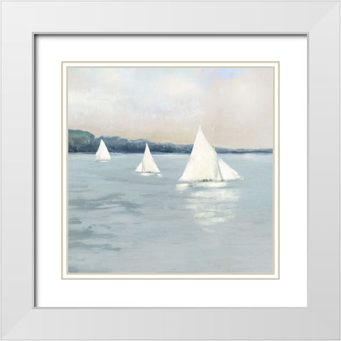 Sail Away I White Modern Wood Framed Art Print with Double Matting by Swatland, Sally