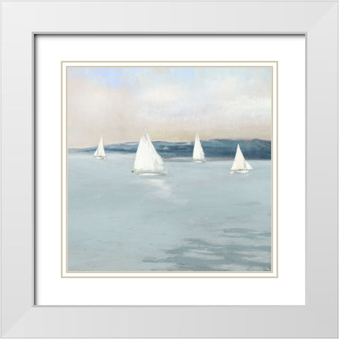 Sail Away II White Modern Wood Framed Art Print with Double Matting by Swatland, Sally