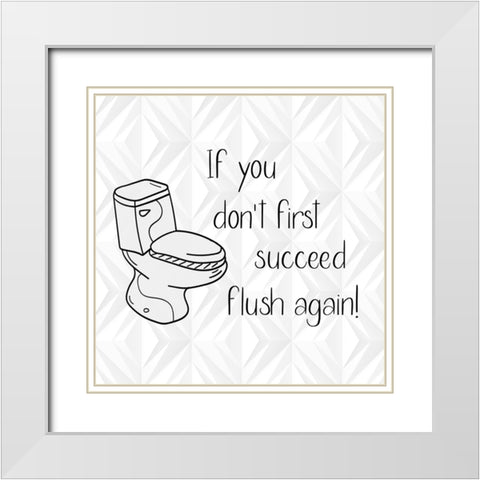 First Succeed Geo White Modern Wood Framed Art Print with Double Matting by Jill, Susan
