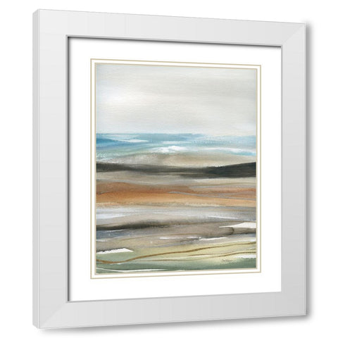 Natures Many Layers I White Modern Wood Framed Art Print with Double Matting by Robinson, Carol