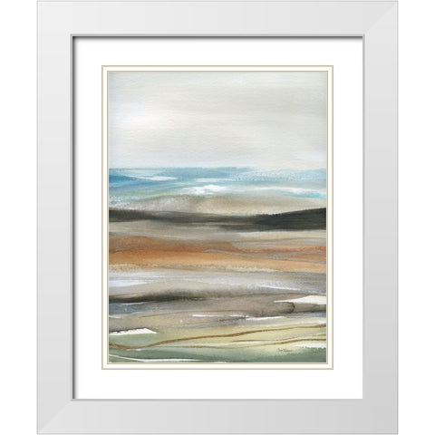 Natures Many Layers I White Modern Wood Framed Art Print with Double Matting by Robinson, Carol
