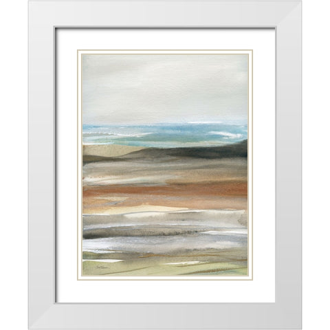 Natures Many Layers II White Modern Wood Framed Art Print with Double Matting by Robinson, Carol