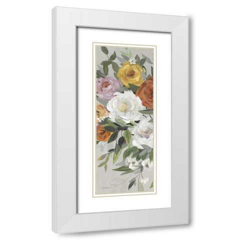 Delicate Blend I White Modern Wood Framed Art Print with Double Matting by Robinson, Carol