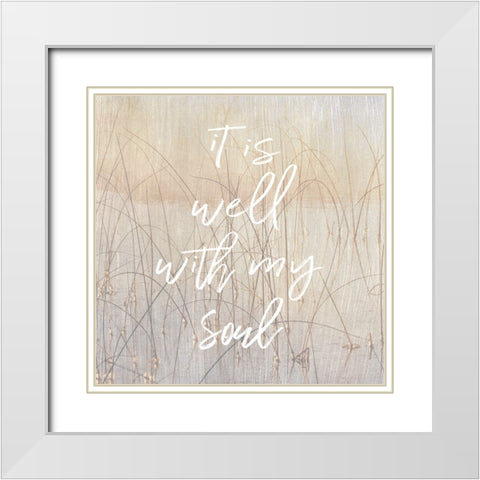 It is Well White Modern Wood Framed Art Print with Double Matting by Delimont, Danita
