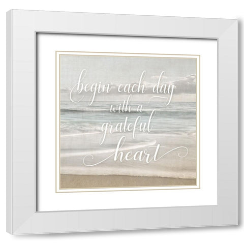 Begin Each Day White Modern Wood Framed Art Print with Double Matting by Delimont, Danita