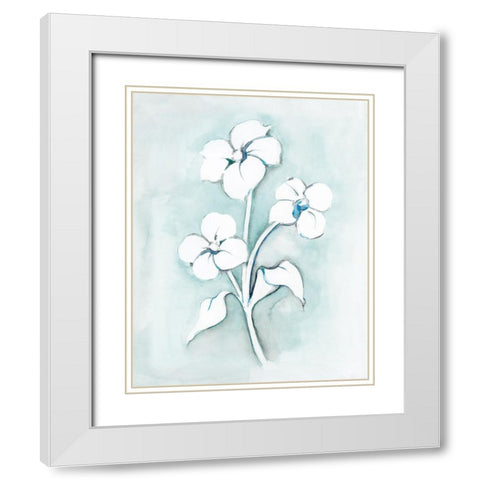 Bohemian Blue I White Modern Wood Framed Art Print with Double Matting by Chang, Stella